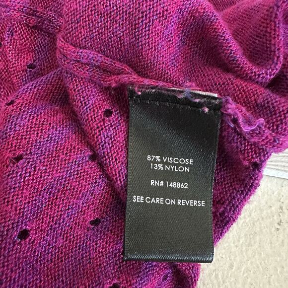 Torrid Sweater Women 3X Purple Space Dye Duster V-Neck Button Front Cardigan - Picture 12 of 15